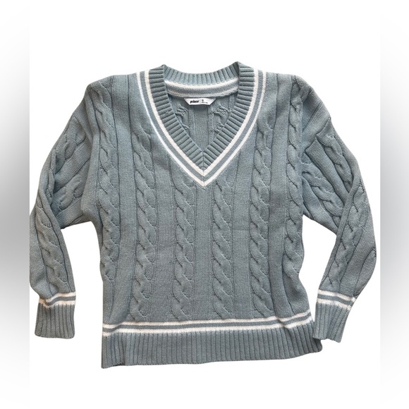 Prince Tennis Core Varsity Sweater Blue Gray โ Size Small - Picture 1 of 9